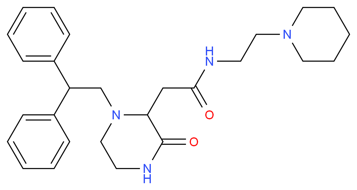 2-[1-(2,2-diphenylethyl)-3-oxo-2-piperazinyl]-N-[2-(1-piperidinyl)ethyl]acetamide_Molecular_structure_CAS_)