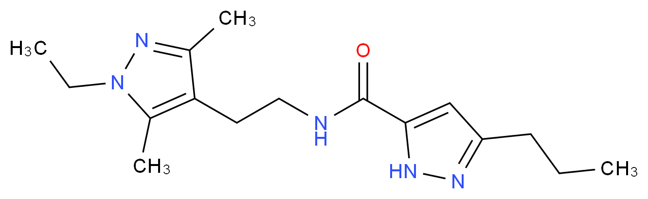 N-[2-(1-ethyl-3,5-dimethyl-1H-pyrazol-4-yl)ethyl]-3-propyl-1H-pyrazole-5-carboxamide_Molecular_structure_CAS_)