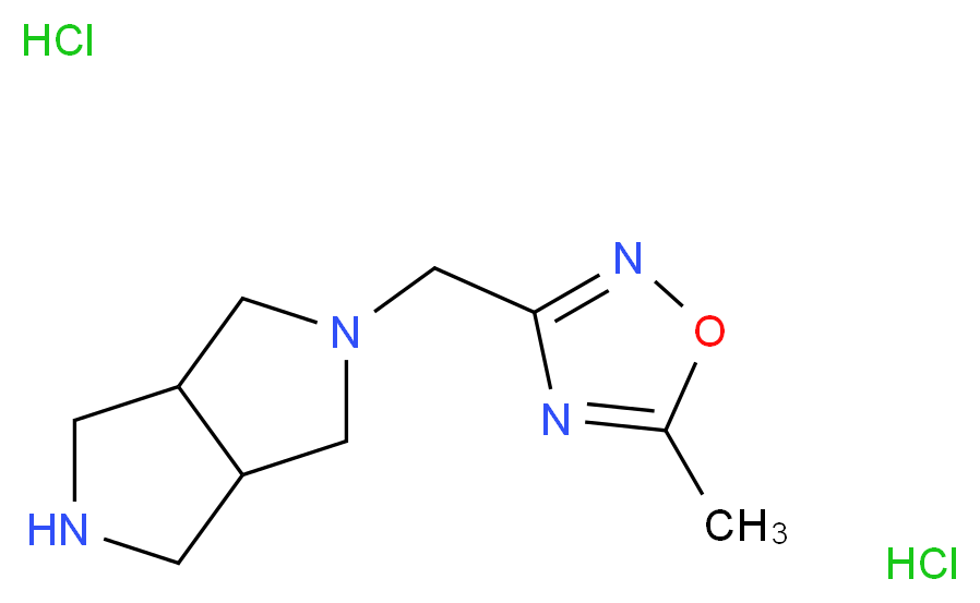 5-methyl-3-{octahydropyrrolo[3,4-c]pyrrol-2-ylmethyl}-1,2,4-oxadiazole dihydrochloride_Molecular_structure_CAS_)