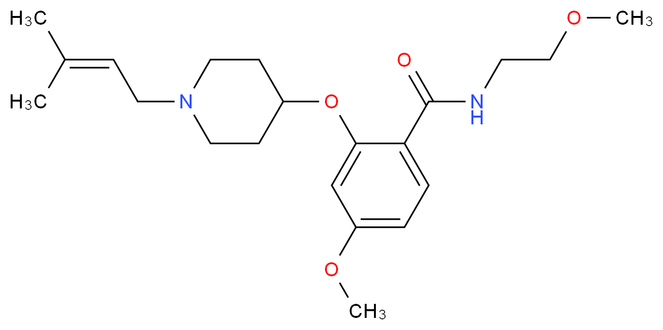 4-methoxy-N-(2-methoxyethyl)-2-{[1-(3-methyl-2-buten-1-yl)-4-piperidinyl]oxy}benzamide_Molecular_structure_CAS_)