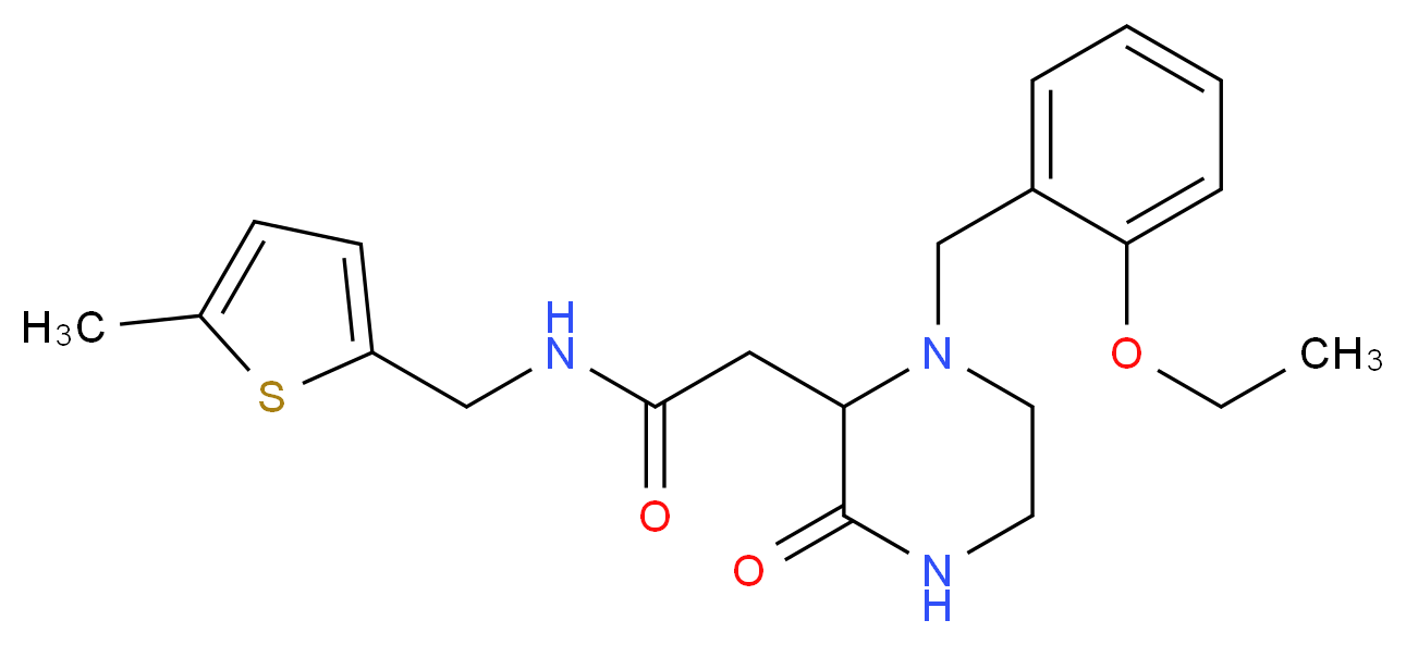 2-[1-(2-ethoxybenzyl)-3-oxo-2-piperazinyl]-N-[(5-methyl-2-thienyl)methyl]acetamide_Molecular_structure_CAS_)