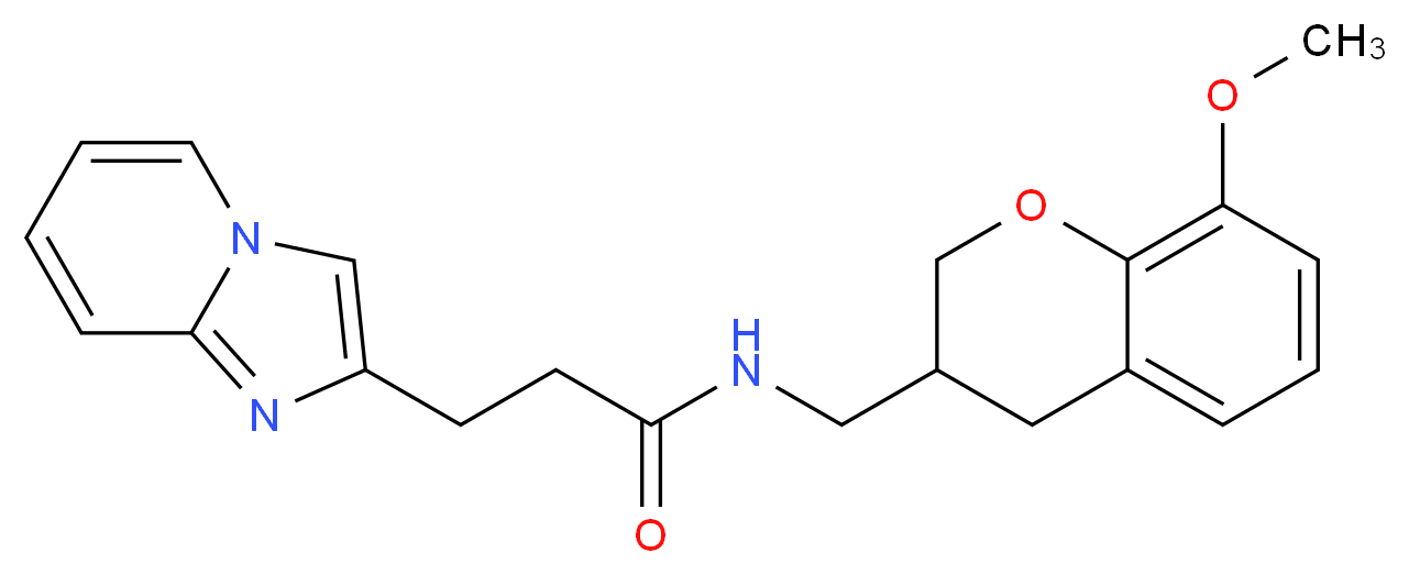 3-imidazo[1,2-a]pyridin-2-yl-N-[(8-methoxy-3,4-dihydro-2H-chromen-3-yl)methyl]propanamide_Molecular_structure_CAS_)