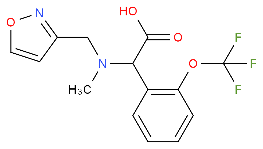 [(isoxazol-3-ylmethyl)(methyl)amino][2-(trifluoromethoxy)phenyl]acetic acid_Molecular_structure_CAS_)