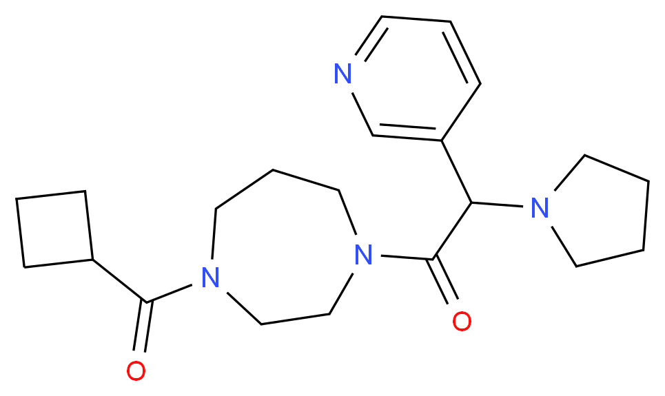 1-(cyclobutylcarbonyl)-4-[pyridin-3-yl(pyrrolidin-1-yl)acetyl]-1,4-diazepane_Molecular_structure_CAS_)