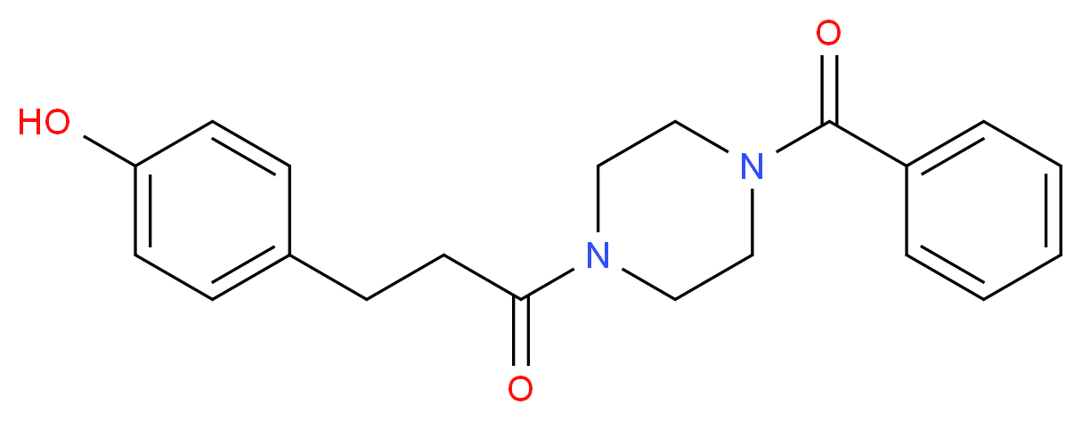 4-[3-(4-benzoylpiperazin-1-yl)-3-oxopropyl]phenol_Molecular_structure_CAS_)