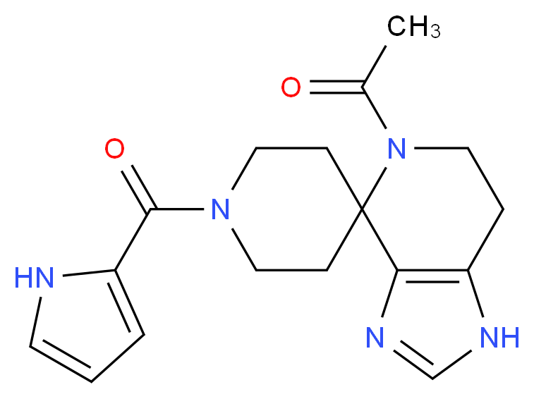 5-acetyl-1'-(1H-pyrrol-2-ylcarbonyl)-1,5,6,7-tetrahydrospiro[imidazo[4,5-c]pyridine-4,4'-piperidine]_Molecular_structure_CAS_)