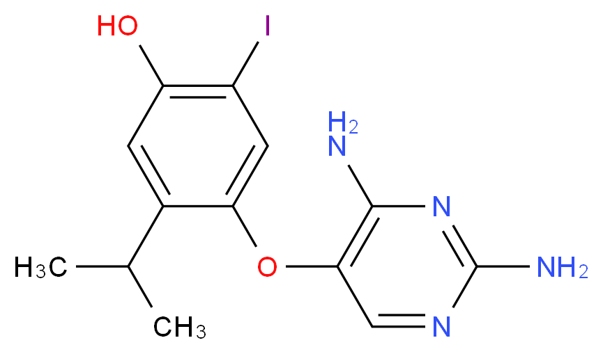 4-(2,4-diaminopyrimidin-5-yloxy)-2-iodo-5-isopropylphenol_Molecular_structure_CAS_865304-65-0)