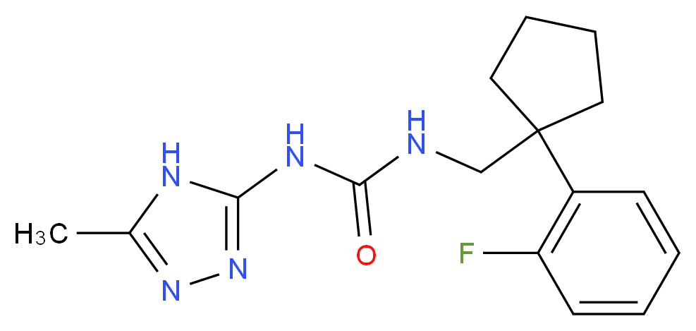 N-{[1-(2-fluorophenyl)cyclopentyl]methyl}-N'-(5-methyl-4H-1,2,4-triazol-3-yl)urea_Molecular_structure_CAS_)