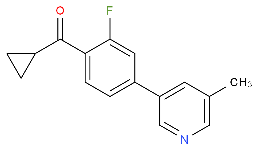cyclopropyl[2-fluoro-4-(5-methylpyridin-3-yl)phenyl]methanone_Molecular_structure_CAS_)