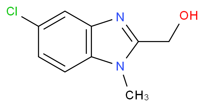 (5-chloro-1-methyl-1H-1,3-benzodiazol-2-yl)methanol_Molecular_structure_CAS_)