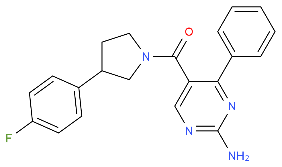 5-{[3-(4-fluorophenyl)-1-pyrrolidinyl]carbonyl}-4-phenyl-2-pyrimidinamine_Molecular_structure_CAS_)