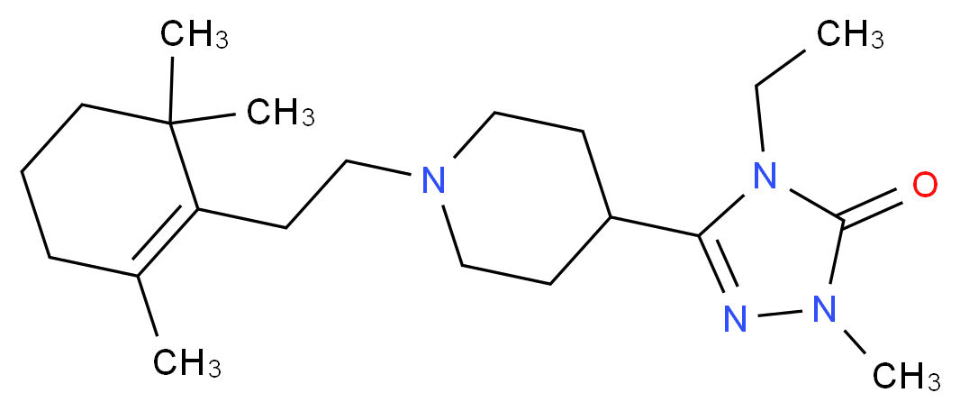 4-ethyl-2-methyl-5-{1-[2-(2,6,6-trimethylcyclohex-1-en-1-yl)ethyl]piperidin-4-yl}-2,4-dihydro-3H-1,2,4-triazol-3-one_Molecular_structure_CAS_)