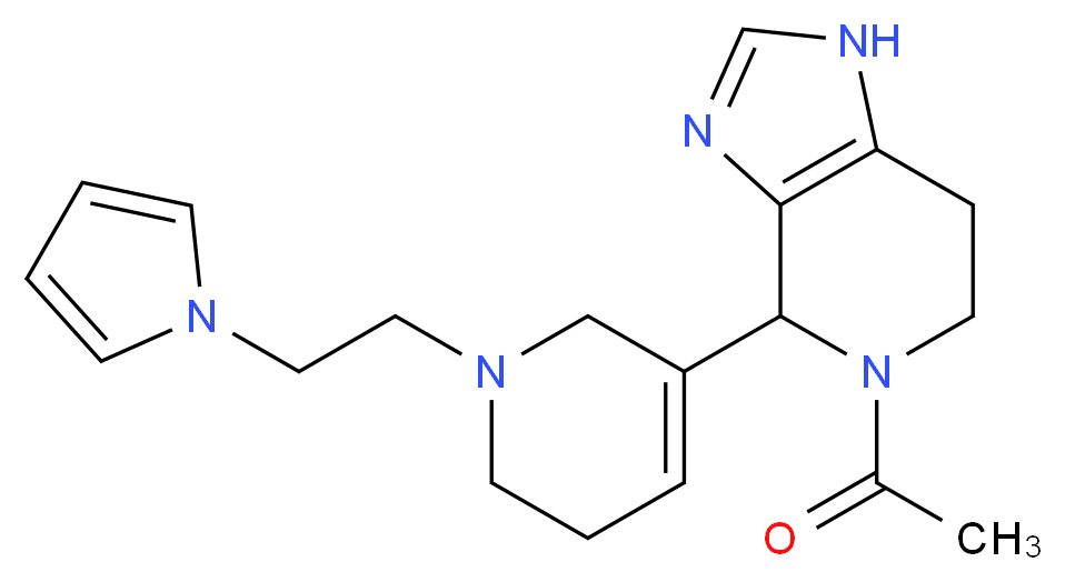 5-acetyl-4-{1-[2-(1H-pyrrol-1-yl)ethyl]-1,2,5,6-tetrahydropyridin-3-yl}-4,5,6,7-tetrahydro-1H-imidazo[4,5-c]pyridine_Molecular_structure_CAS_)