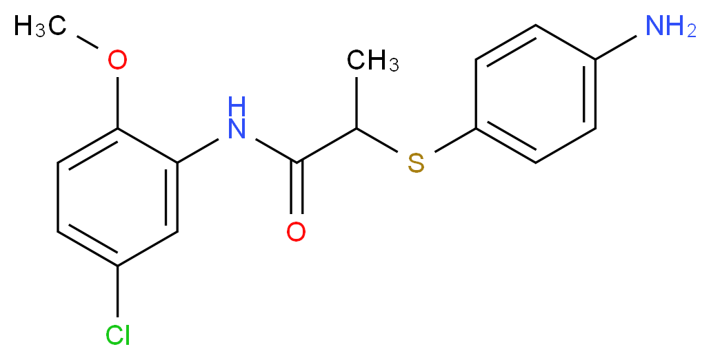 2-[(4-Aminophenyl)thio]-N-(5-chloro-2-methoxyphenyl)propanamide_Molecular_structure_CAS_)