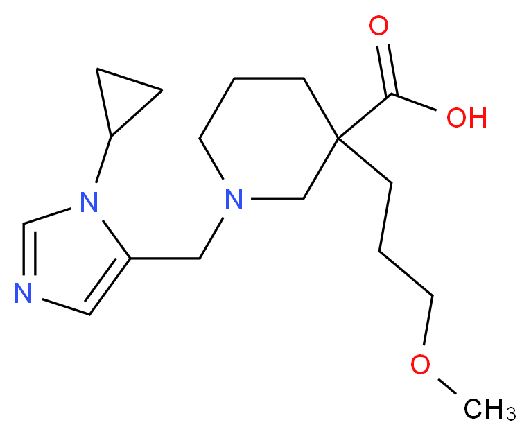 1-[(1-cyclopropyl-1H-imidazol-5-yl)methyl]-3-(3-methoxypropyl)-3-piperidinecarboxylic acid_Molecular_structure_CAS_)