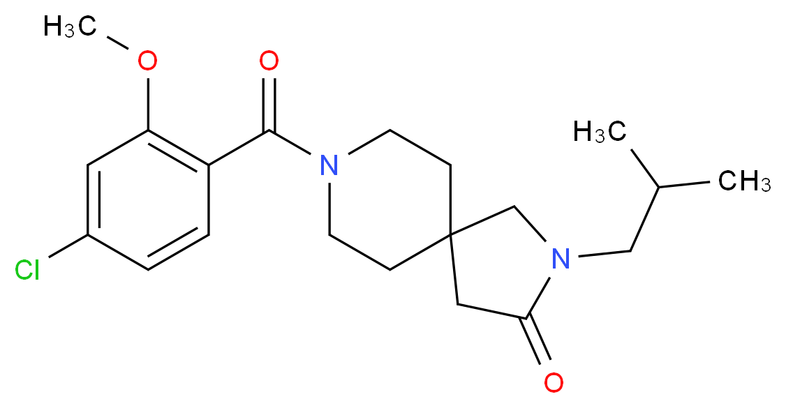 8-(4-chloro-2-methoxybenzoyl)-2-isobutyl-2,8-diazaspiro[4.5]decan-3-one_Molecular_structure_CAS_)