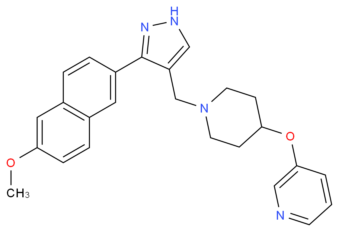 3-[(1-{[3-(6-methoxy-2-naphthyl)-1H-pyrazol-4-yl]methyl}-4-piperidinyl)oxy]pyridine_Molecular_structure_CAS_)