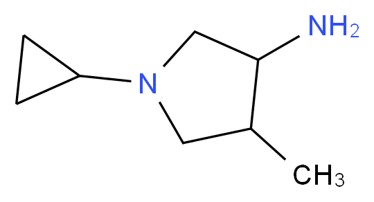 1-cyclopropyl-4-methylpyrrolidin-3-amine_Molecular_structure_CAS_)