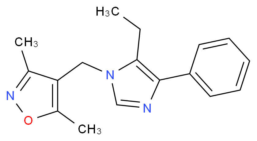 4-[(5-ethyl-4-phenyl-1H-imidazol-1-yl)methyl]-3,5-dimethylisoxazole_Molecular_structure_CAS_)