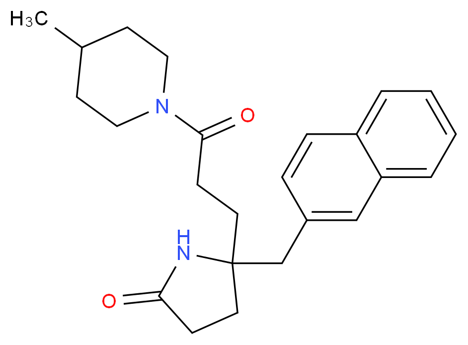 5-[3-(4-methyl-1-piperidinyl)-3-oxopropyl]-5-(2-naphthylmethyl)-2-pyrrolidinone_Molecular_structure_CAS_)