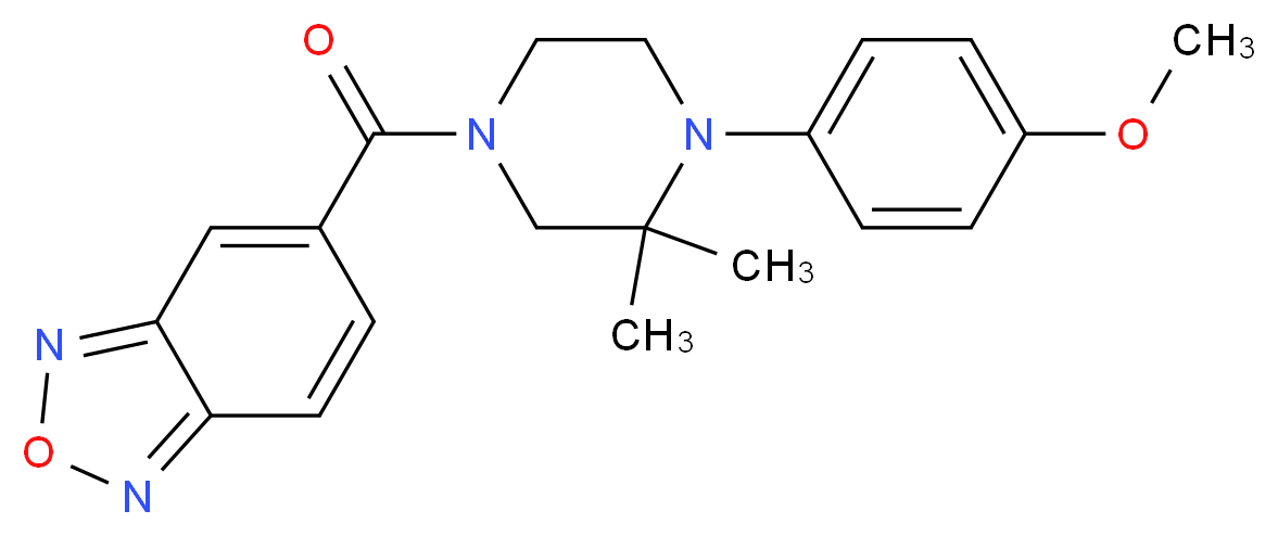 5-{[4-(4-methoxyphenyl)-3,3-dimethyl-1-piperazinyl]carbonyl}-2,1,3-benzoxadiazole_Molecular_structure_CAS_)