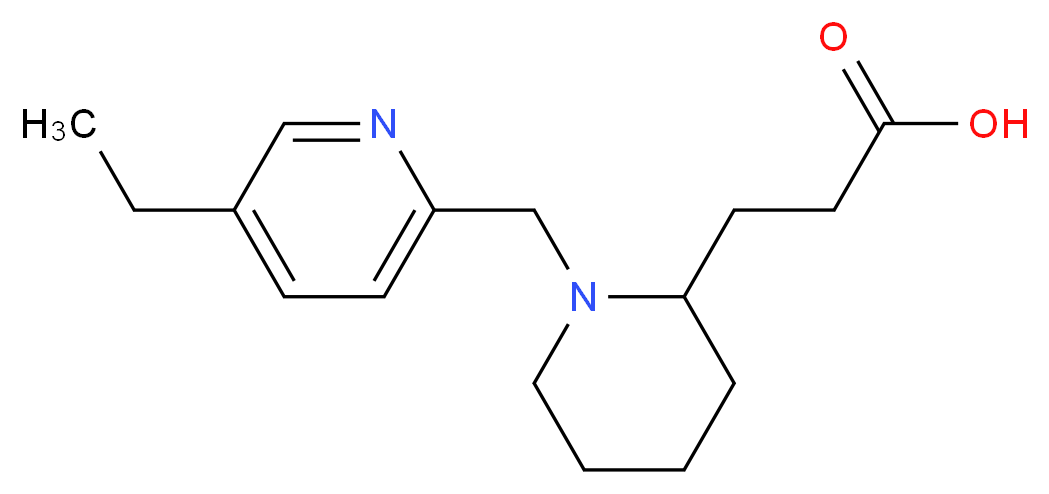 3-{1-[(5-ethylpyridin-2-yl)methyl]piperidin-2-yl}propanoic acid_Molecular_structure_CAS_)