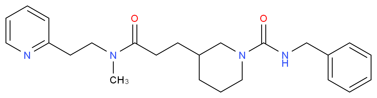 N-benzyl-3-(3-{methyl[2-(2-pyridinyl)ethyl]amino}-3-oxopropyl)-1-piperidinecarboxamide_Molecular_structure_CAS_)