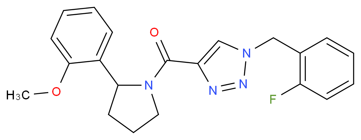 1-(2-fluorobenzyl)-4-{[2-(2-methoxyphenyl)-1-pyrrolidinyl]carbonyl}-1H-1,2,3-triazole_Molecular_structure_CAS_)
