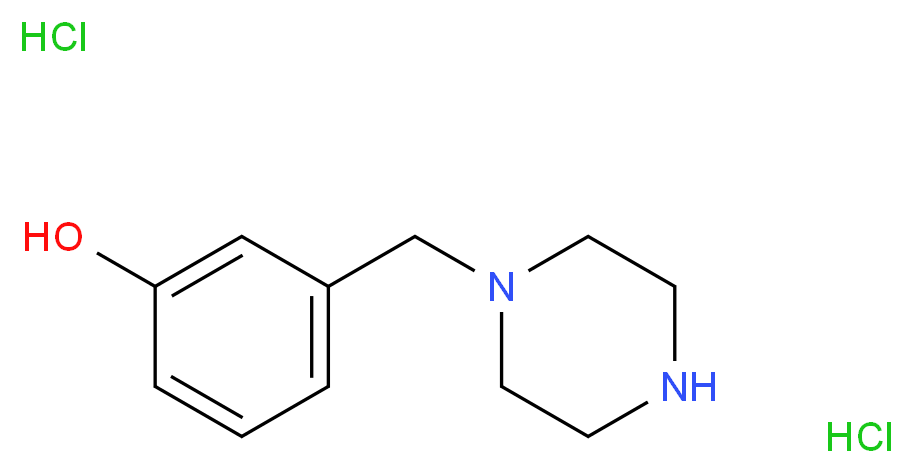 3-(Piperazin-1-ylmethyl)phenol dihydrochloride_Molecular_structure_CAS_443694-34-6)