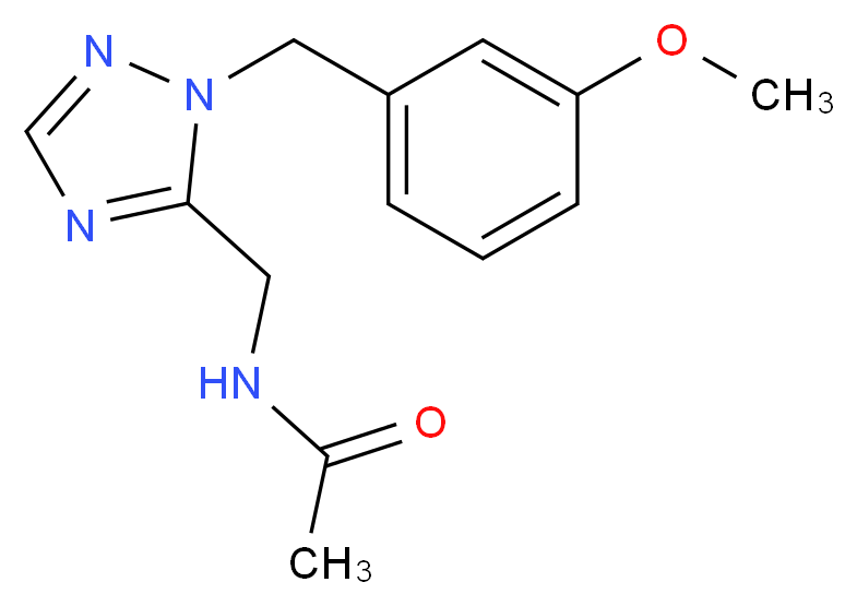 N-{[1-(3-methoxybenzyl)-1H-1,2,4-triazol-5-yl]methyl}acetamide_Molecular_structure_CAS_)