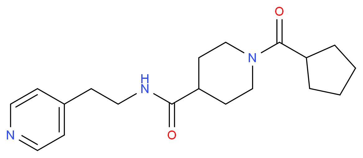 1-(cyclopentylcarbonyl)-N-[2-(4-pyridinyl)ethyl]-4-piperidinecarboxamide_Molecular_structure_CAS_)