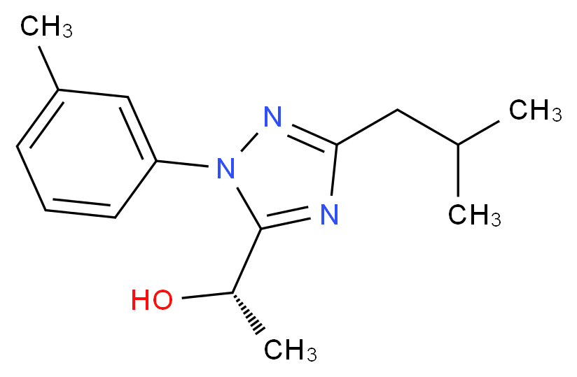 (1S)-1-[3-isobutyl-1-(3-methylphenyl)-1H-1,2,4-triazol-5-yl]ethanol_Molecular_structure_CAS_)