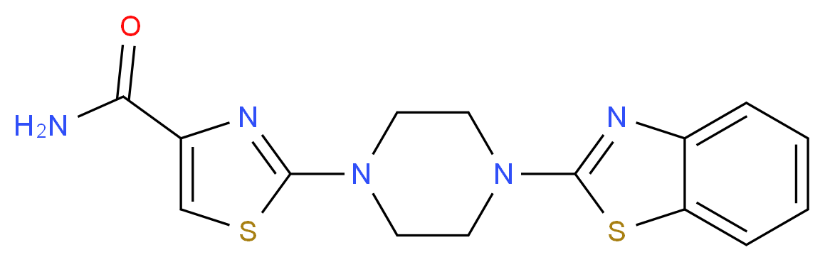 2-[4-(1,3-benzothiazol-2-yl)-1-piperazinyl]-1,3-thiazole-4-carboxamide_Molecular_structure_CAS_)