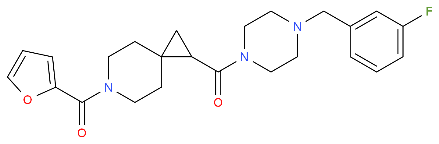 1-{[4-(3-fluorobenzyl)-1-piperazinyl]carbonyl}-6-(2-furoyl)-6-azaspiro[2.5]octane_Molecular_structure_CAS_)