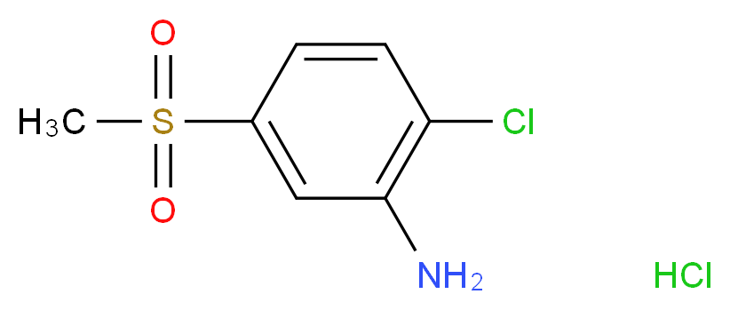2-chloro-5-(methylsulfonyl)aniline hydrochloride_Molecular_structure_CAS_)
