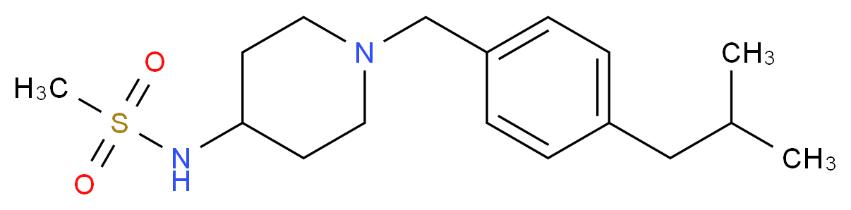 N-[1-(4-isobutylbenzyl)piperidin-4-yl]methanesulfonamide_Molecular_structure_CAS_)
