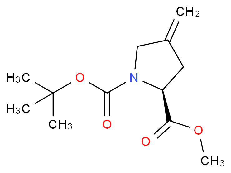N-Boc-4-methylene-L-proline Methyl Ester_Molecular_structure_CAS_84348-39-0)