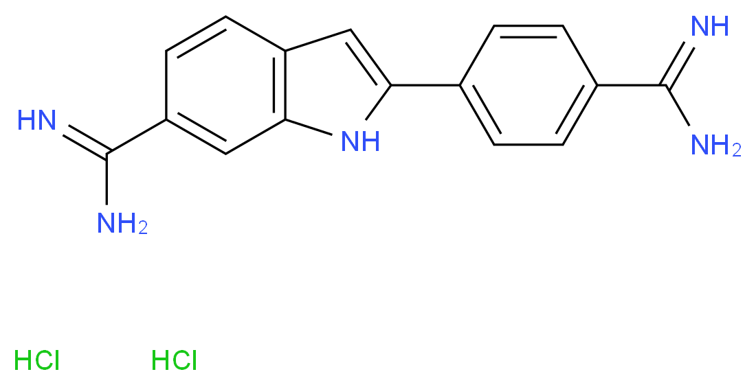 4',6-DIAMIDINO-2-PHENYLINDOLE DIHYDROCHLORIDE_Molecular_structure_CAS_28718-90-3)