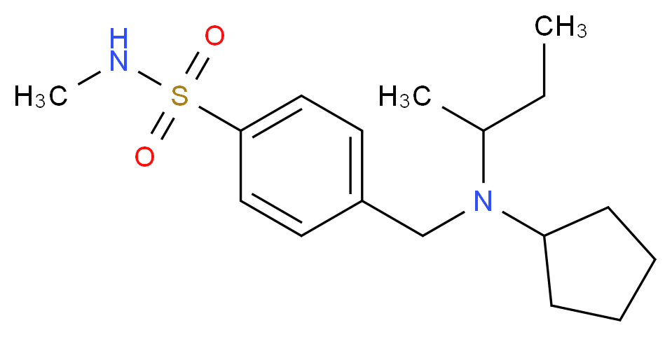 4-{[sec-butyl(cyclopentyl)amino]methyl}-N-methylbenzenesulfonamide_Molecular_structure_CAS_)