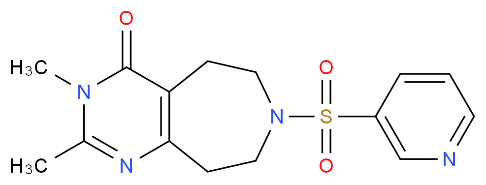 2,3-dimethyl-7-(pyridin-3-ylsulfonyl)-3,5,6,7,8,9-hexahydro-4H-pyrimido[4,5-d]azepin-4-one_Molecular_structure_CAS_)