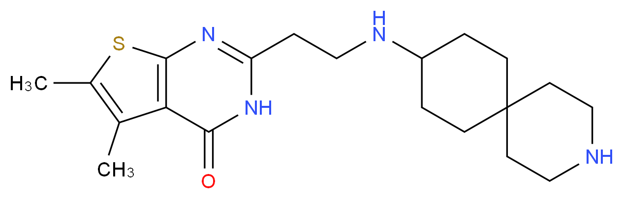 2-[2-(3-azaspiro[5.5]undec-9-ylamino)ethyl]-5,6-dimethylthieno[2,3-d]pyrimidin-4(3H)-one_Molecular_structure_CAS_)