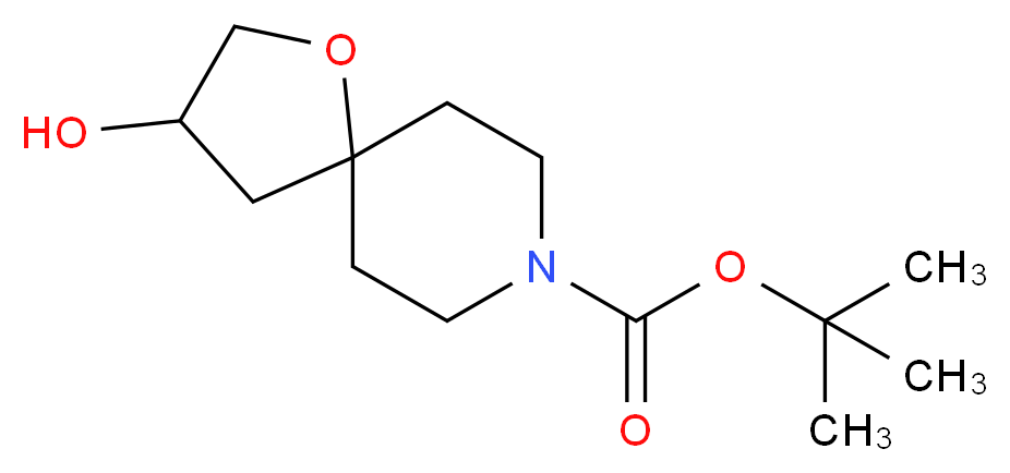 3-Hydroxy-1-oxa-8-azaspiro[4.5]decane-8-carboxylic acid tert-butyl ester_Molecular_structure_CAS_240401-09-6)