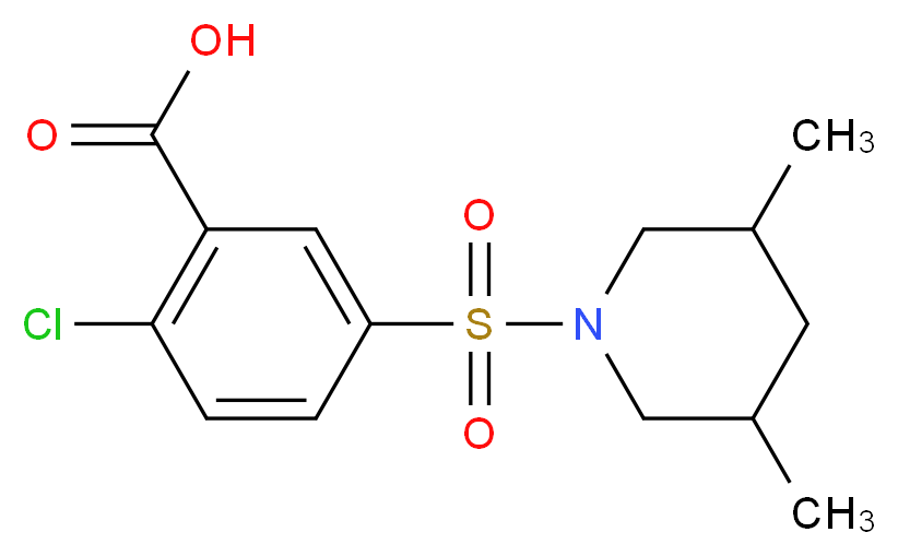 2-chloro-5-[(3,5-dimethylpiperidin-1-yl)sulfonyl]benzoic acid_Molecular_structure_CAS_24358-29-0)