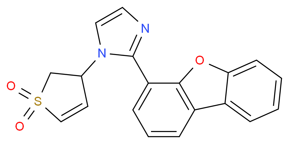 2-dibenzo[b,d]furan-4-yl-1-(1,1-dioxido-2,3-dihydro-3-thienyl)-1H-imidazole_Molecular_structure_CAS_)