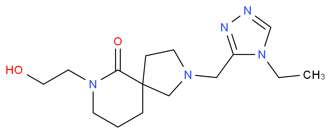 2-[(4-ethyl-4H-1,2,4-triazol-3-yl)methyl]-7-(2-hydroxyethyl)-2,7-diazaspiro[4.5]decan-6-one_Molecular_structure_CAS_)