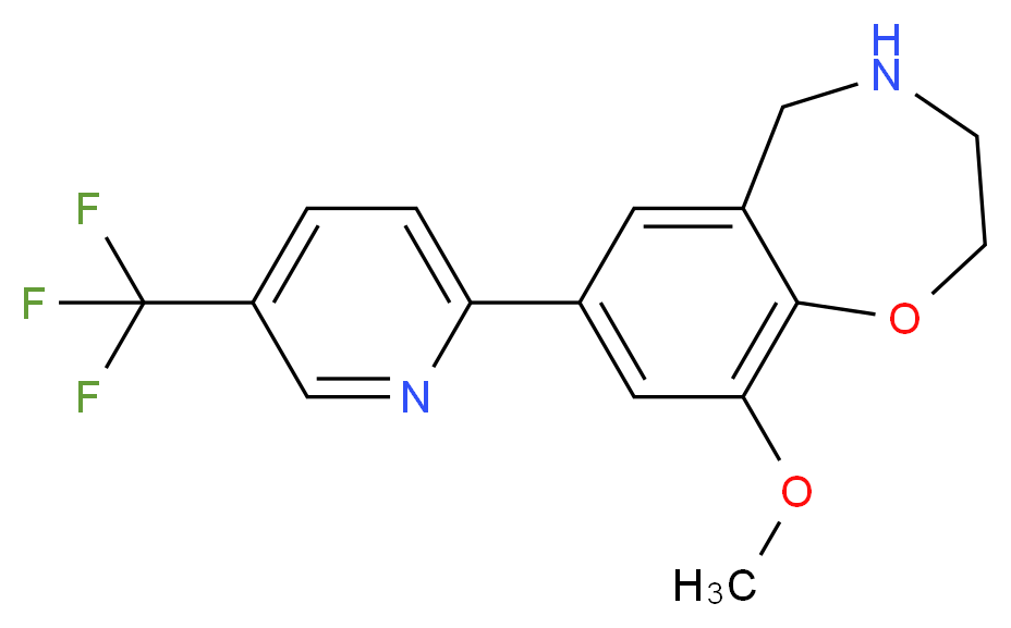 9-methoxy-7-[5-(trifluoromethyl)pyridin-2-yl]-2,3,4,5-tetrahydro-1,4-benzoxazepine_Molecular_structure_CAS_)