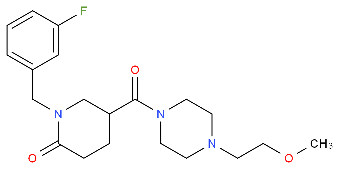 1-(3-fluorobenzyl)-5-{[4-(2-methoxyethyl)-1-piperazinyl]carbonyl}-2-piperidinone_Molecular_structure_CAS_)