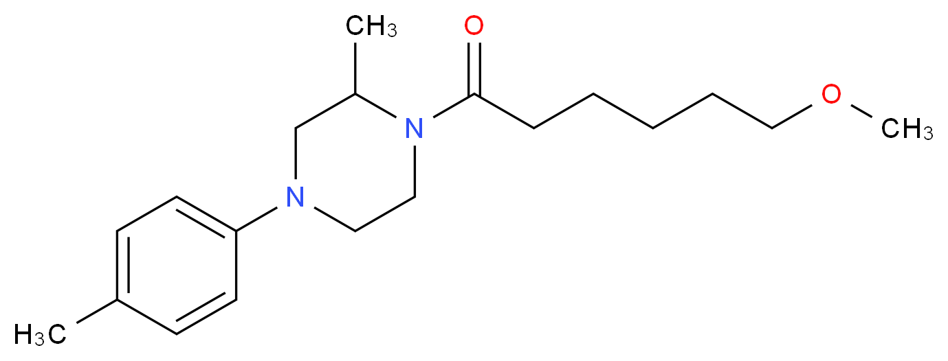 1-(6-methoxyhexanoyl)-2-methyl-4-(4-methylphenyl)piperazine_Molecular_structure_CAS_)