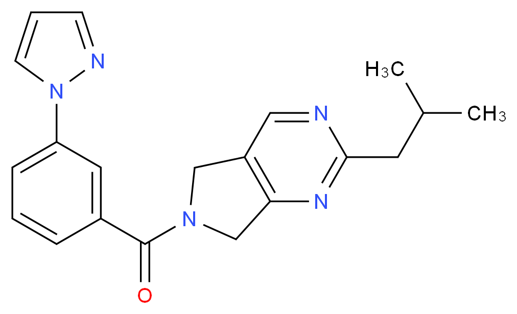 2-isobutyl-6-[3-(1H-pyrazol-1-yl)benzoyl]-6,7-dihydro-5H-pyrrolo[3,4-d]pyrimidine_Molecular_structure_CAS_)