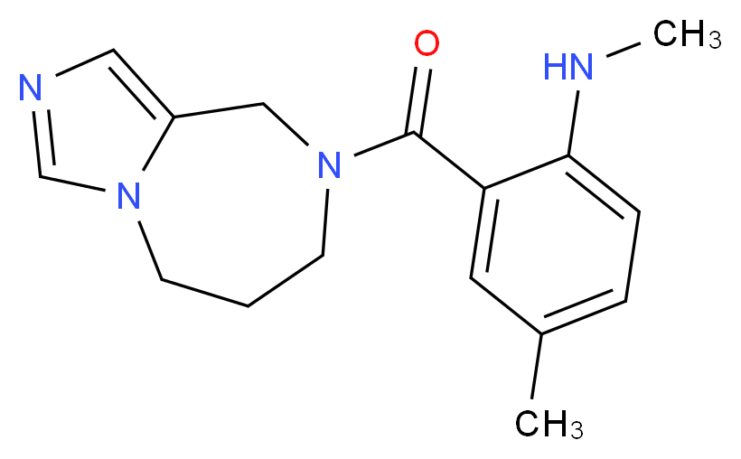 2-(6,7-dihydro-5H-imidazo[1,5-a][1,4]diazepin-8(9H)-ylcarbonyl)-N,4-dimethylaniline_Molecular_structure_CAS_)